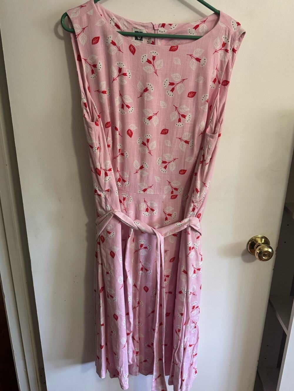 Anne Klein Pink Floral Sleeveless Maxi Dress 16W